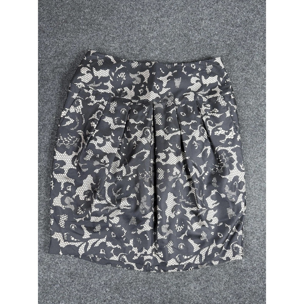 Banana Republic Silk Pencil Skirt Size 4 Lace Print Career Edgy Grunge